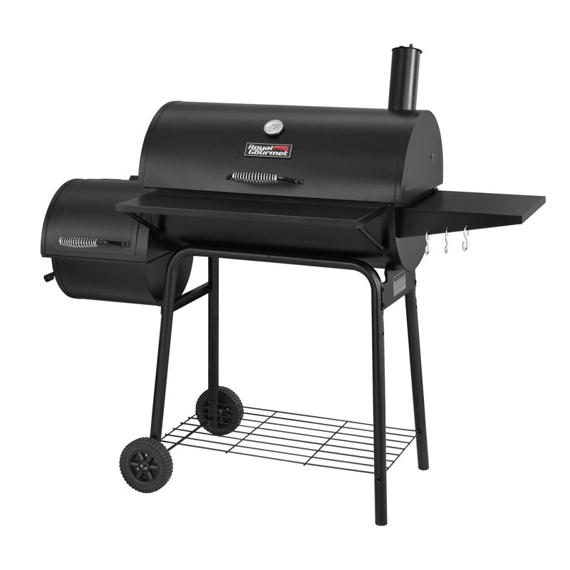 Royal Gourmet 30" Barrel Charcoal Grill with Smoker & Reviews Wayfair